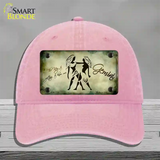 Gemini Zodiac Novelty License Plate Hat Unconstructed Cotton / Pink