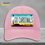 Go Cardinals Novelty License Plate Hat Tag Unconstructed Cotton / Pink