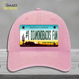 Number 1 Diamondbacks Fan Novelty License Plate Hat Tag Unconstructed Cotton / Pink