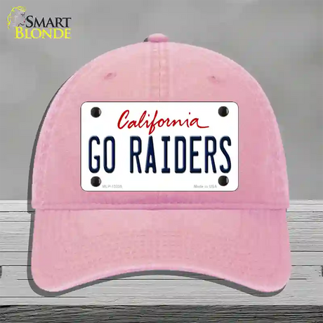 Go Raiders Novelty License Plate Hat Tag Unconstructed Cotton / Pink