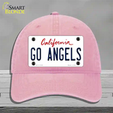 Go Angels Novelty License Plate Hat Tag Unconstructed Cotton / Pink