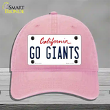 Go Giants Novelty License Plate Hat Tag Unconstructed Cotton / Pink