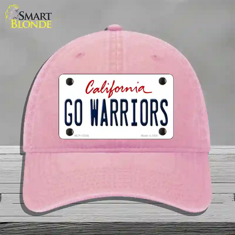 Go Warriors Novelty License Plate Hat Tag Unconstructed Cotton / Pink