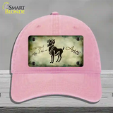 Aries Zodiac Novelty License Plate Hat Unconstructed Cotton / Pink