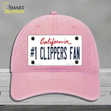 Number 1 Clippers Fan Novelty License Plate Hat Tag Unconstructed Cotton / Pink