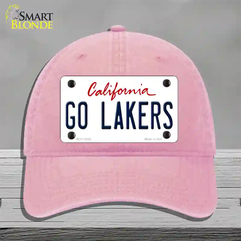 Go Lakers Novelty License Plate Hat Tag Unconstructed Cotton / Pink