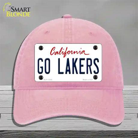 Go Lakers Novelty License Plate Hat Tag Unconstructed Cotton / Pink