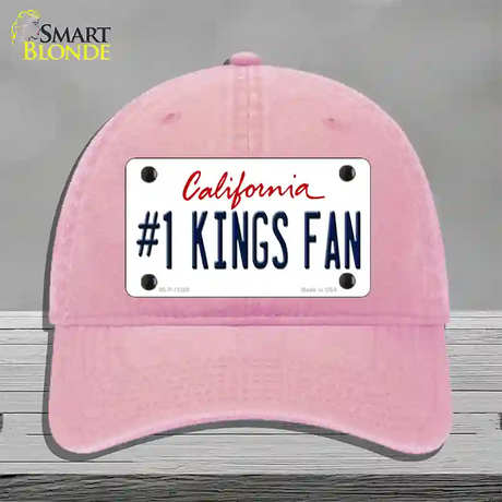 Number 1 Kings Fan California Novelty License Plate Hat Tag Unconstructed Cotton / Pink