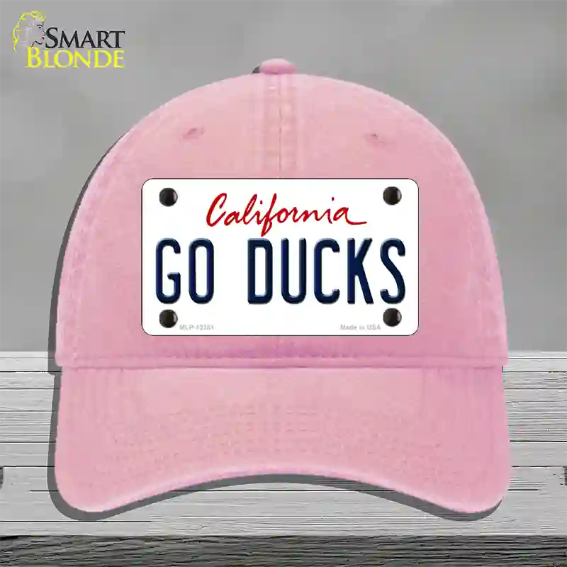 Go Ducks Novelty License Plate Hat Tag Unconstructed Cotton / Pink