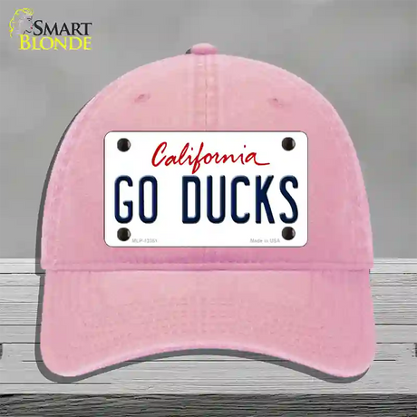 Go Ducks Novelty License Plate Hat Tag Unconstructed Cotton / Pink