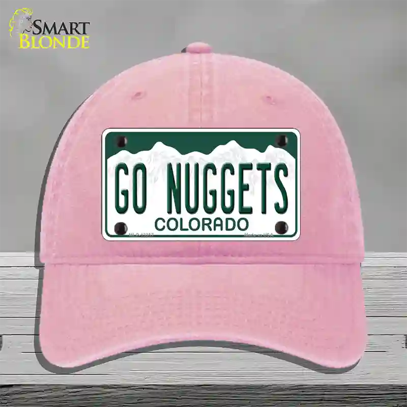 Go Nuggets Novelty License Plate Hat Tag Unconstructed Cotton / Pink