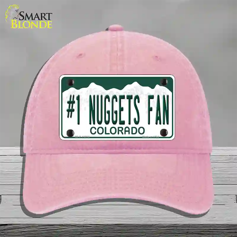 Number 1 Nuggets Fan Novelty License Plate Hat Tag Unconstructed Cotton / Pink