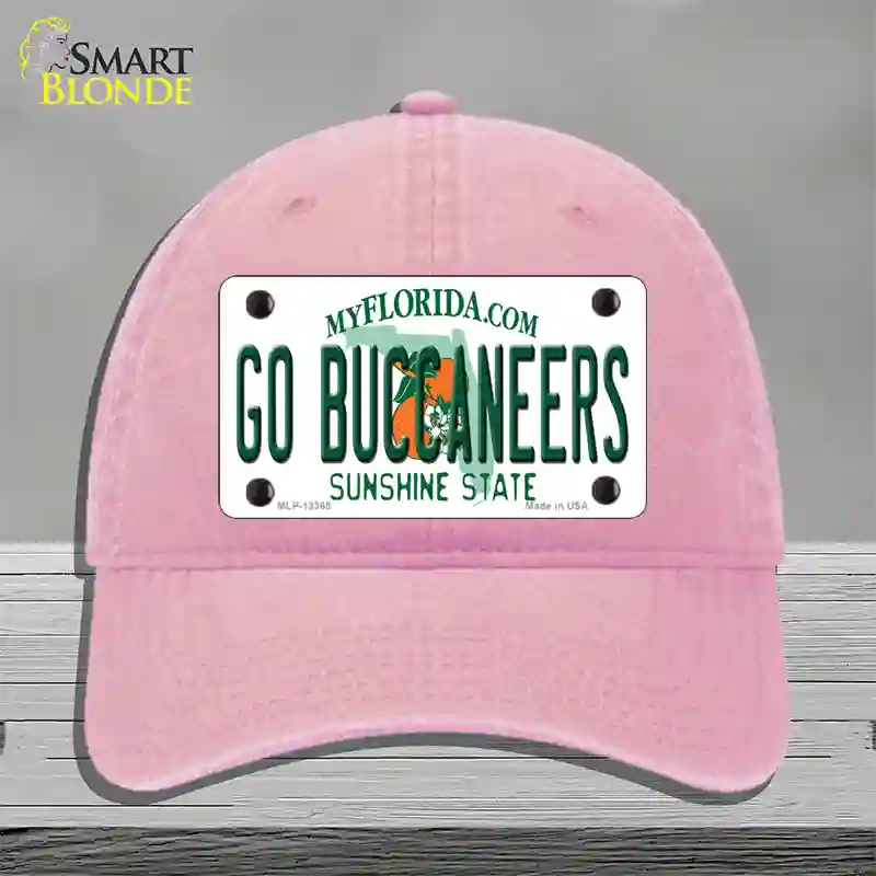 Go Buccaneers Novelty License Plate Hat Tag Unconstructed Cotton / Pink