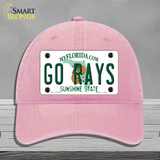 Go Rays Novelty License Plate Hat Tag Unconstructed Cotton / Pink