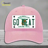 Go Heat Novelty License Plate Hat Tag Unconstructed Cotton / Pink