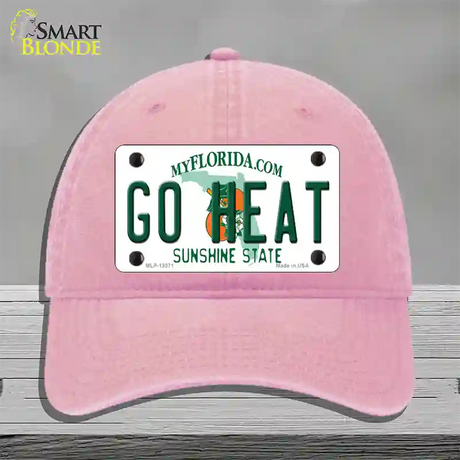 Go Heat Novelty License Plate Hat Tag Unconstructed Cotton / Pink