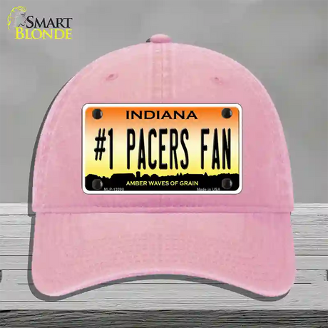 Number 1 Pacers Fan Novelty License Plate Hat Tag Unconstructed Cotton / Pink