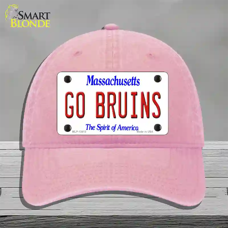 Go Bruins Novelty License Plate Hat Tag Unconstructed Cotton / Pink