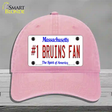 Number 1 Bruins Fan Novelty License Plate Hat Tag Unconstructed Cotton / Pink