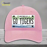 Go Tigers Novelty License Plate Hat Tag Unconstructed Cotton / Pink