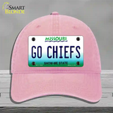 Go Chiefs Novelty License Plate Hat Tag Unconstructed Cotton / Pink