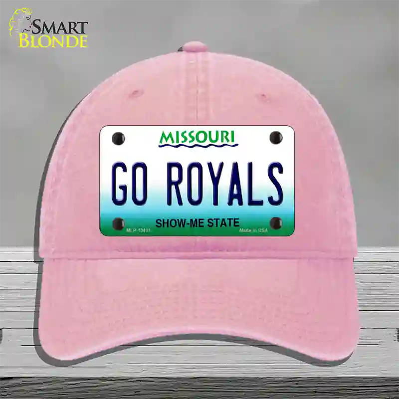 Go Royals Novelty License Plate Hat Tag Unconstructed Cotton / Pink