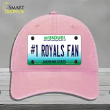 Number 1 Royals Fan Novelty License Plate Hat Tag Unconstructed Cotton / Pink