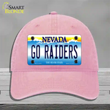 Go Raiders Nevada Novelty License Plate Hat Tag Unconstructed Cotton / Pink