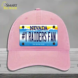 Number 1 Raiders Fan Nevada Novelty License Plate Hat Tag Unconstructed Cotton / Pink