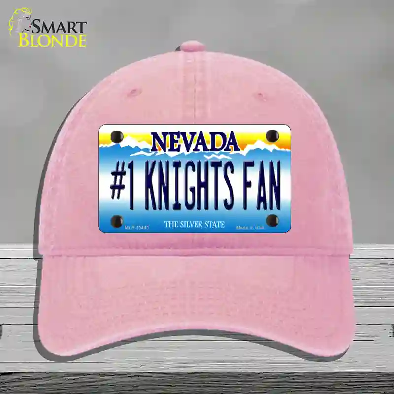 Number 1 Golden Knights Fan Novelty License Plate Hat Tag Unconstructed Cotton / Pink