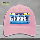 Number 1 Golden Knights Fan Novelty License Plate Hat Tag Unconstructed Cotton / Pink