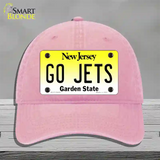 Go Jets Novelty License Plate Hat Tag Unconstructed Cotton / Pink