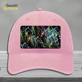 Paint Splashes Novelty License Plate Hat Unconstructed Cotton / Pink