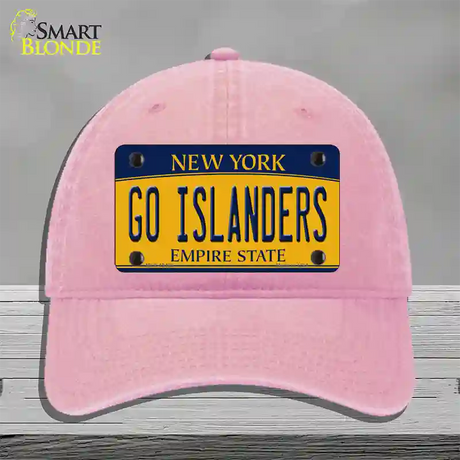 Go Islanders Novelty License Plate Hat Tag Unconstructed Cotton / Pink