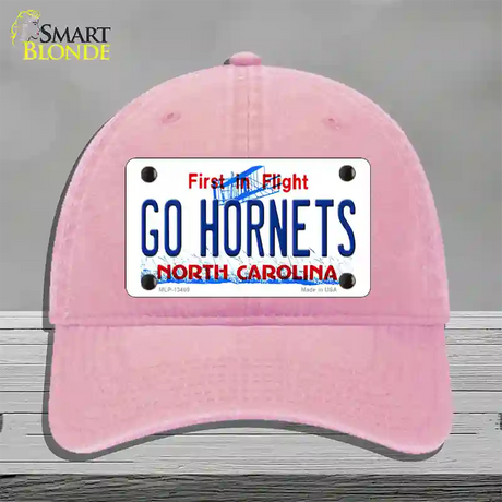 Hornets Fan Novelty License Plate Hat Tag Unconstructed Cotton / Pink