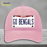 Go Bengals Novelty License Plate Hat Tag Unconstructed Cotton / Pink