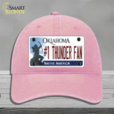 Number 1 Thunder Fan Novelty License Plate Hat Tag Unconstructed Cotton / Pink