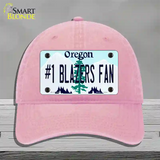 Number 1 Blazers Fan Novelty License Plate Hat Tag Unconstructed Cotton / Pink