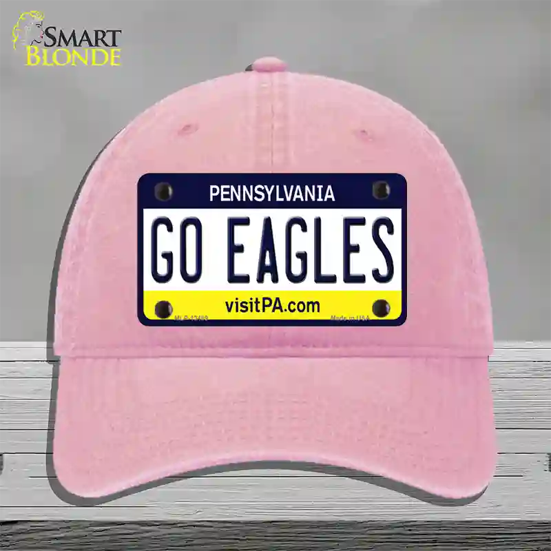 Go Eagles Novelty License Plate Hat Tag Unconstructed Cotton / Pink