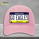 Go Eagles Novelty License Plate Hat Tag Unconstructed Cotton / Pink