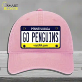 Go Penguins Novelty License Plate Hat Tag Unconstructed Cotton / Pink