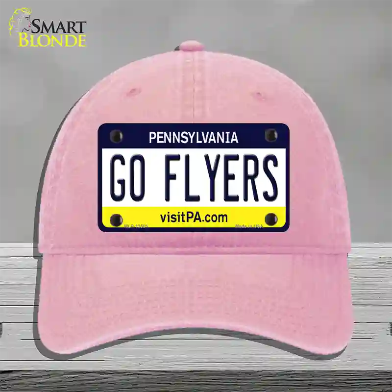 Go Flyers Novelty License Plate Hat Tag Unconstructed Cotton / Pink