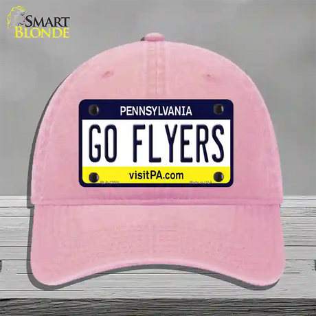 Go Flyers Novelty License Plate Hat Tag Unconstructed Cotton / Pink