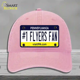 Number 1 Flyers Fan Novelty License Plate Hat Tag Unconstructed Cotton / Pink