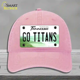 Go Titans Novelty License Plate Hat Tag Unconstructed Cotton / Pink