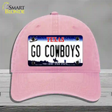 Go Cowboys Novelty License Plate Hat Tag Unconstructed Cotton / Pink