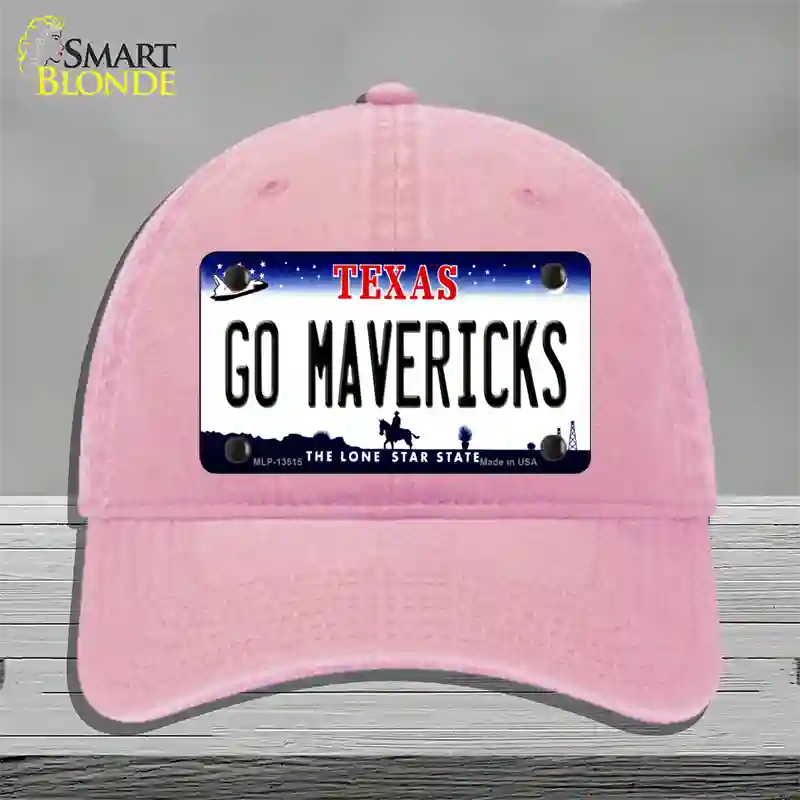 Go Mavericks Novelty License Plate Hat Tag Unconstructed Cotton / Pink