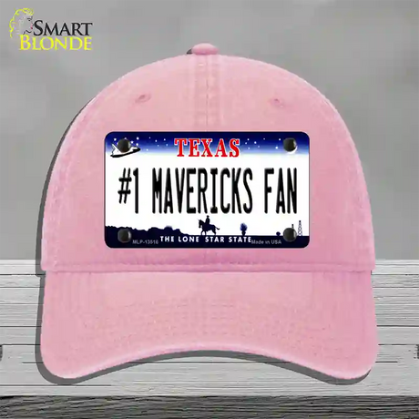 Number 1 Mavericks Fan Novelty License Plate Hat Tag Unconstructed Cotton / Pink