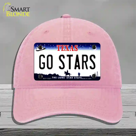 Go Stars Novelty License Plate Hat Tag Unconstructed Cotton / Pink