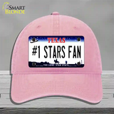 Number 1 Stars Fan Novelty License Plate Hat Tag Unconstructed Cotton / Pink